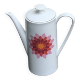 Cafetiere en porcelaine blanche Arzberg Germany, numérotée, motif design