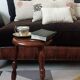 French Turned Chestnut Wood Stool or Side Table, Mid-20th Century