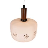Lampe à suspension en verre danois, années 1960