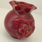 Vase en céramique bordeaux Vallauris