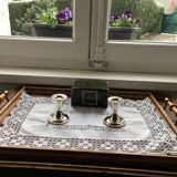 Pair of Christofle candle holders