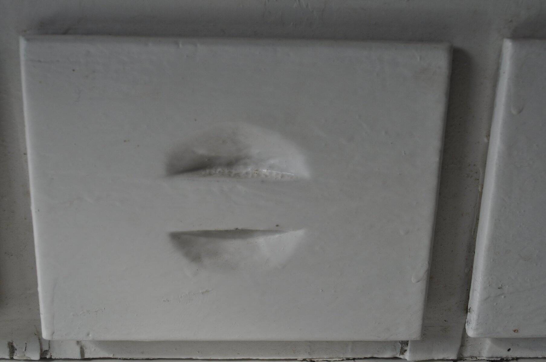 Grey painted pine sideboard with display cabinet and mirror effect glass, early 20th century.