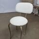 Chaise pied doré courbé cordé simili-cuir