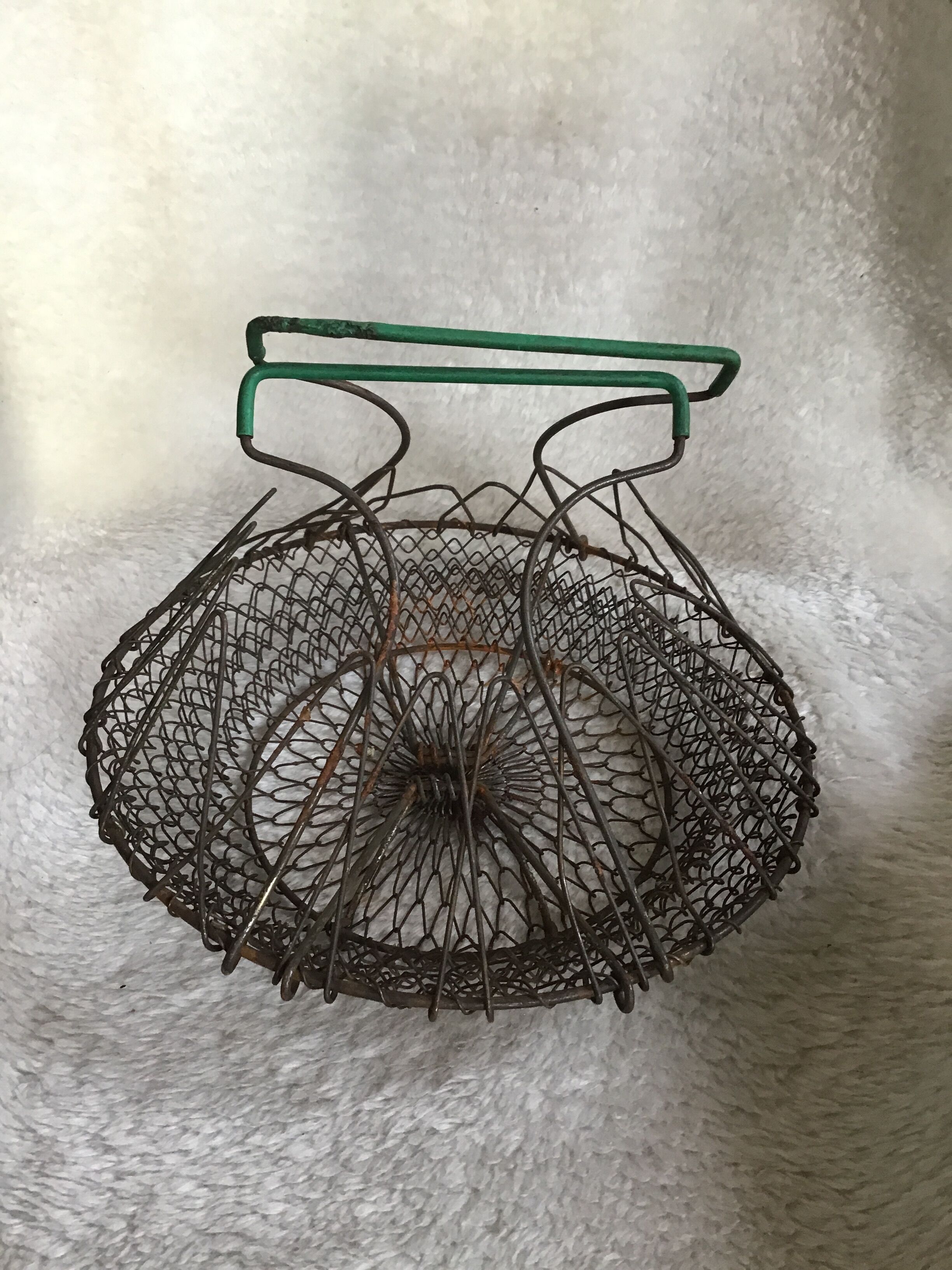 Ancien panier à salade métallique  vintage.