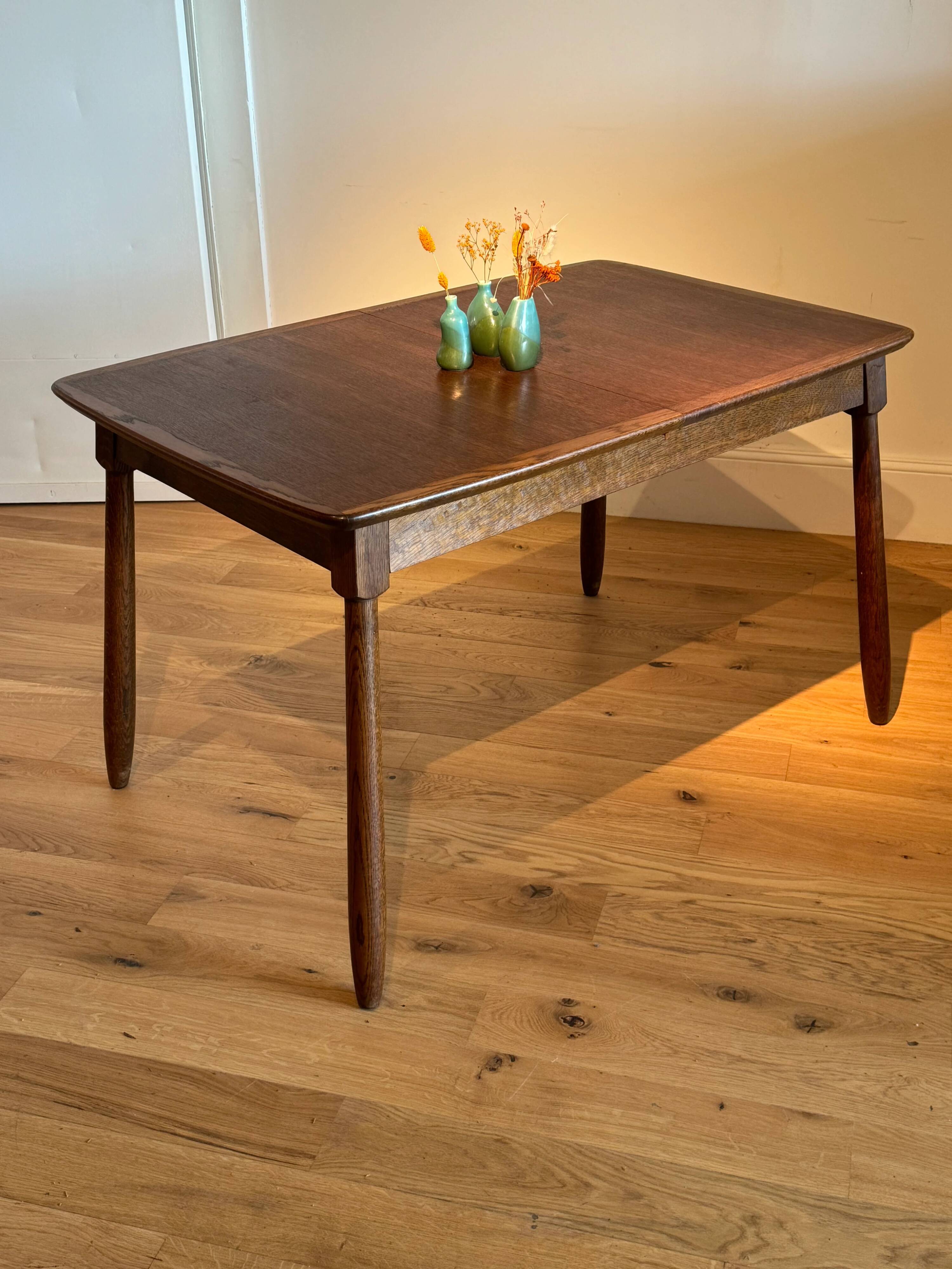 Vintage Scandinavian oak table "Mette"