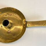 LOW HAND BRASS CANDLESTICK ANTIQUE