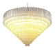 Monumental Clear Triedro Murano Glass Chandelier in Venini Style