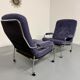 Paire de fauteuils lounge roulette design scandinave Bruno Mathsson