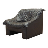 Leather armchair, Italian design, 1960s, production: Italy