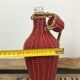 Bottle with rattan weaving and vintage scoubidou