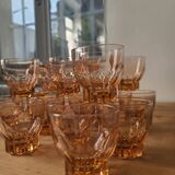 Set of 23 vintage 50s rosaline glasses