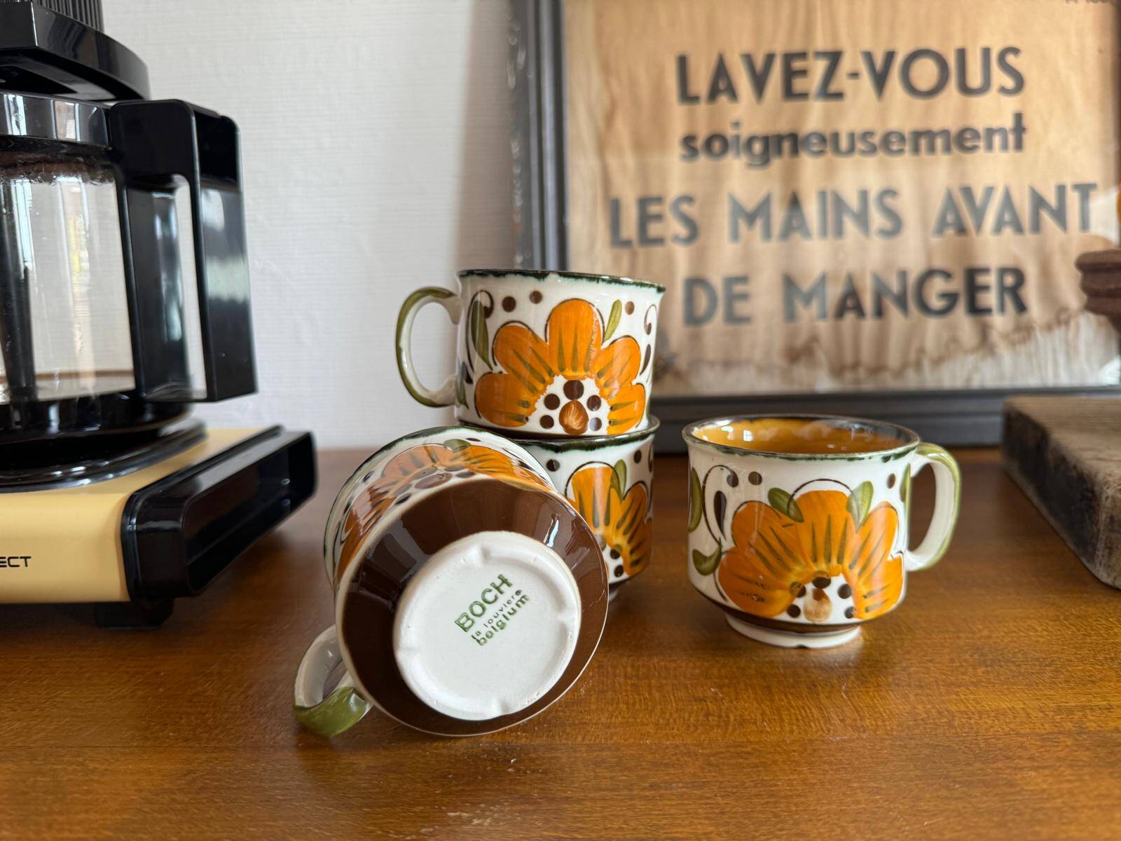 Boch La Louvière cups - Paradiso Yellow series