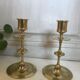 Pair of brass candle holders