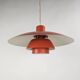 Louis Poulsen PH 4/3 pendant lamp orange metal shades by Poul Henningsen