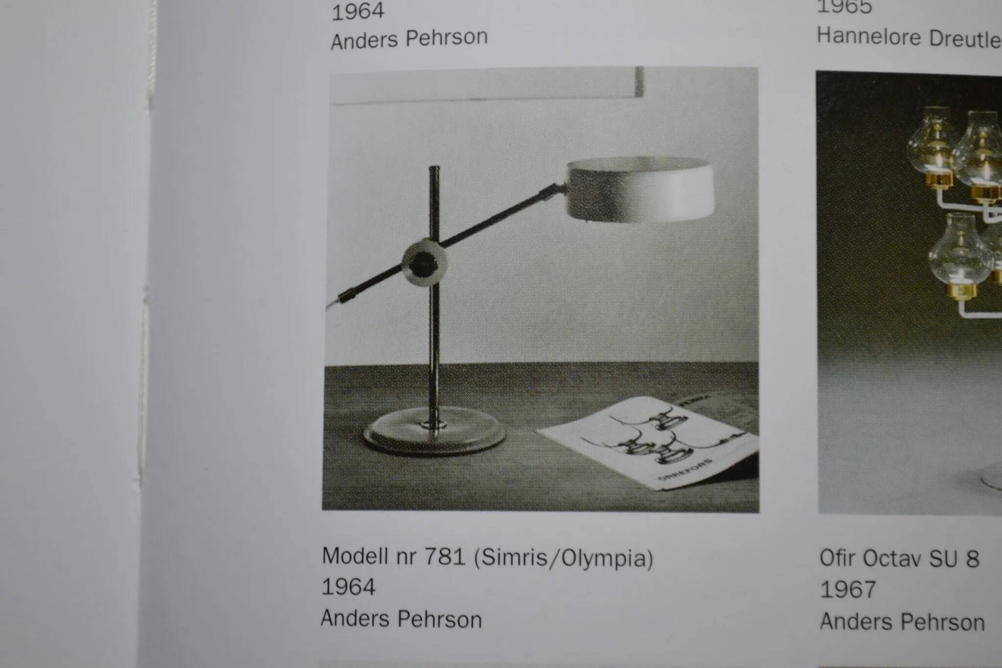 Model 781 (Simris/Olympia) Table Lamp by Anders Pehrson for Ateljé Lyktan, Sweden, 1964