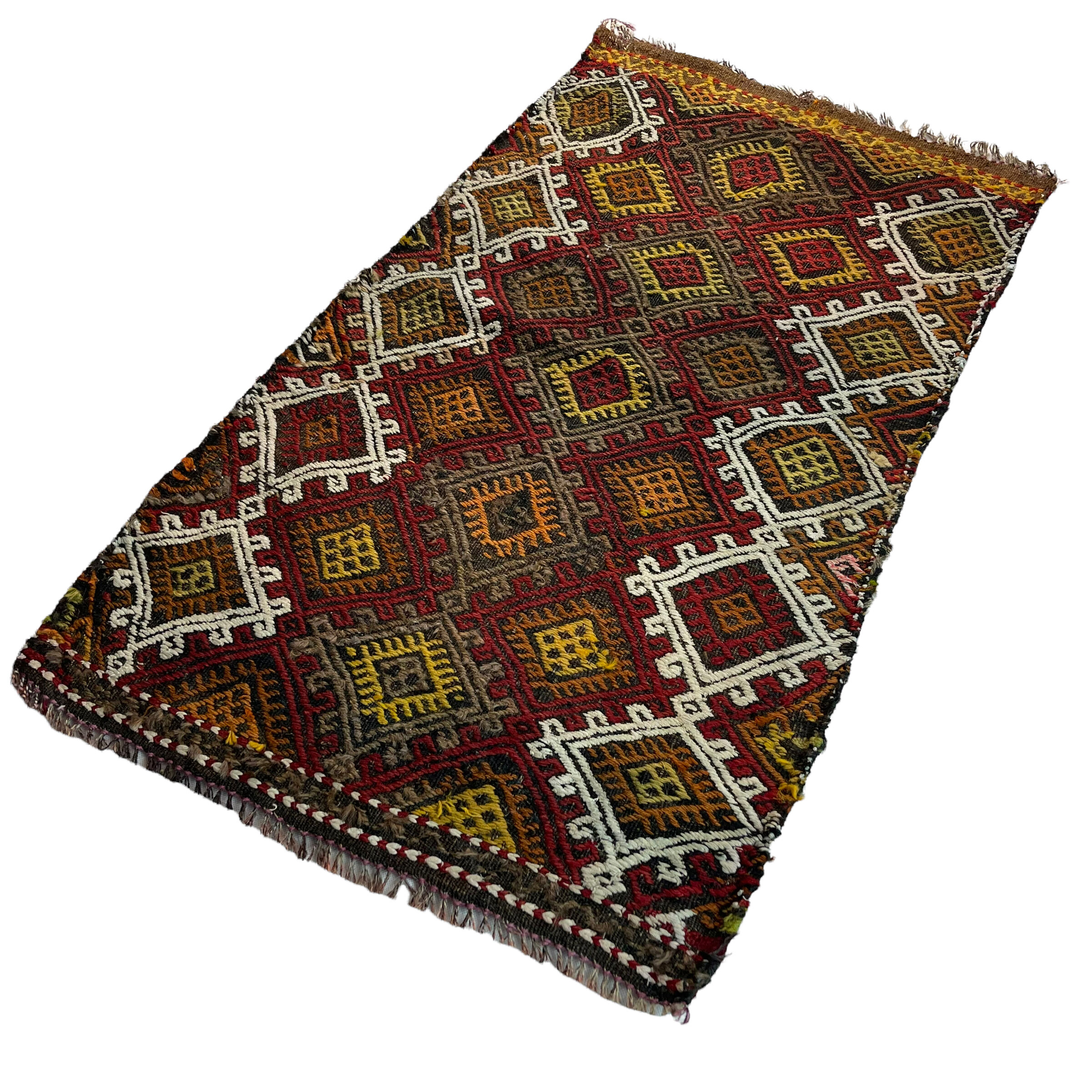 Vintage turkish kilim rug , 103 x 56 cm