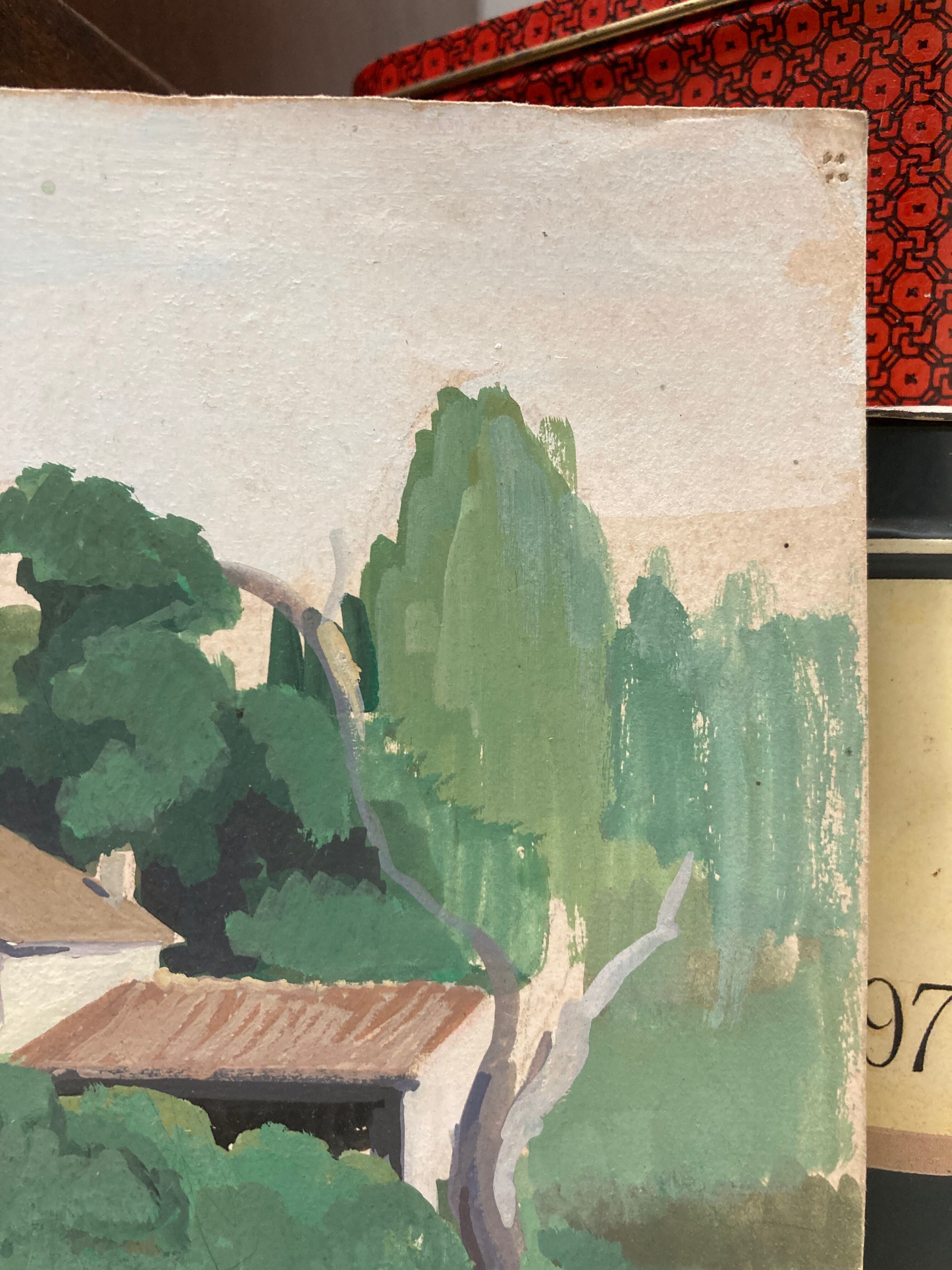 Vintage landscape painting