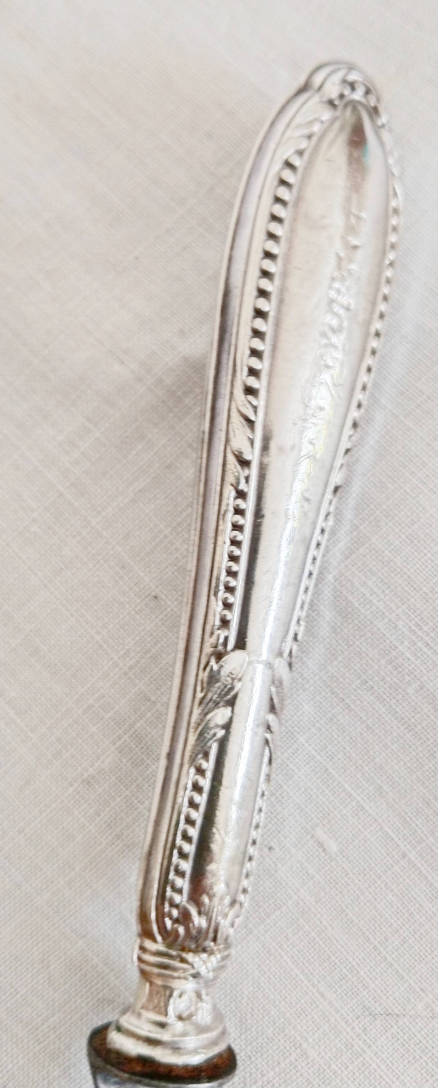 Antique silver cheese knife (ref 1)