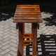 Ancienne table console de ferme en bois massif
