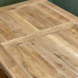 Large farmhouse table in solid oak – 230 cm