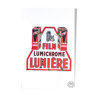 Lumichrome Advertising Enamel Plate - Light Film