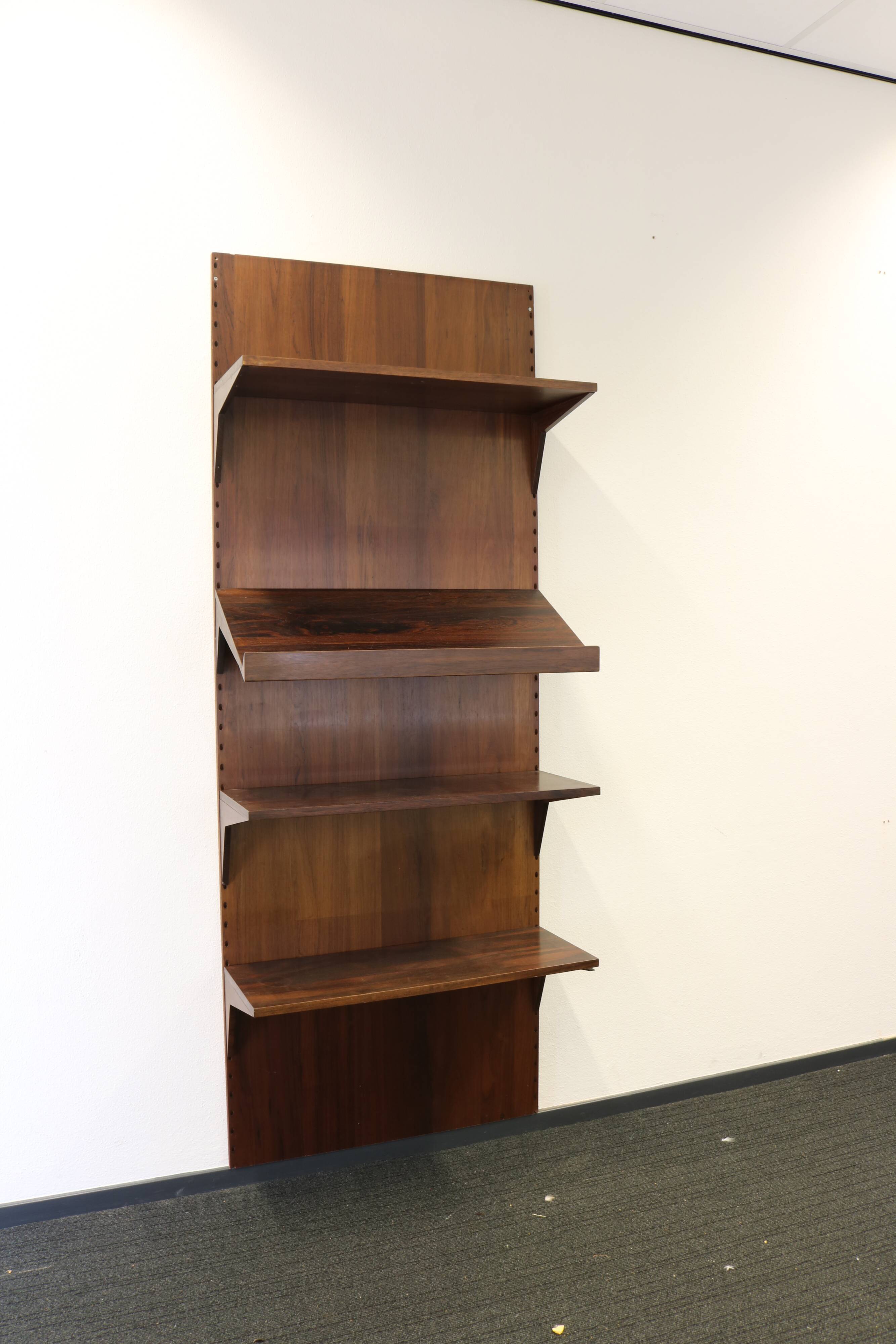 Danish design rosewood wall system by Poul Cadovius for Cado