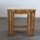 Vintage 1970s set of 3 Nesting / Stacking Oak Tables, style of Henning Kjær