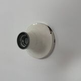 Set of 5 vintage wall lights, white lacquered metal, Germany, 1970.