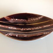 Empty pocket in chocolate color cermal by Jasba / vintage 60s-70s