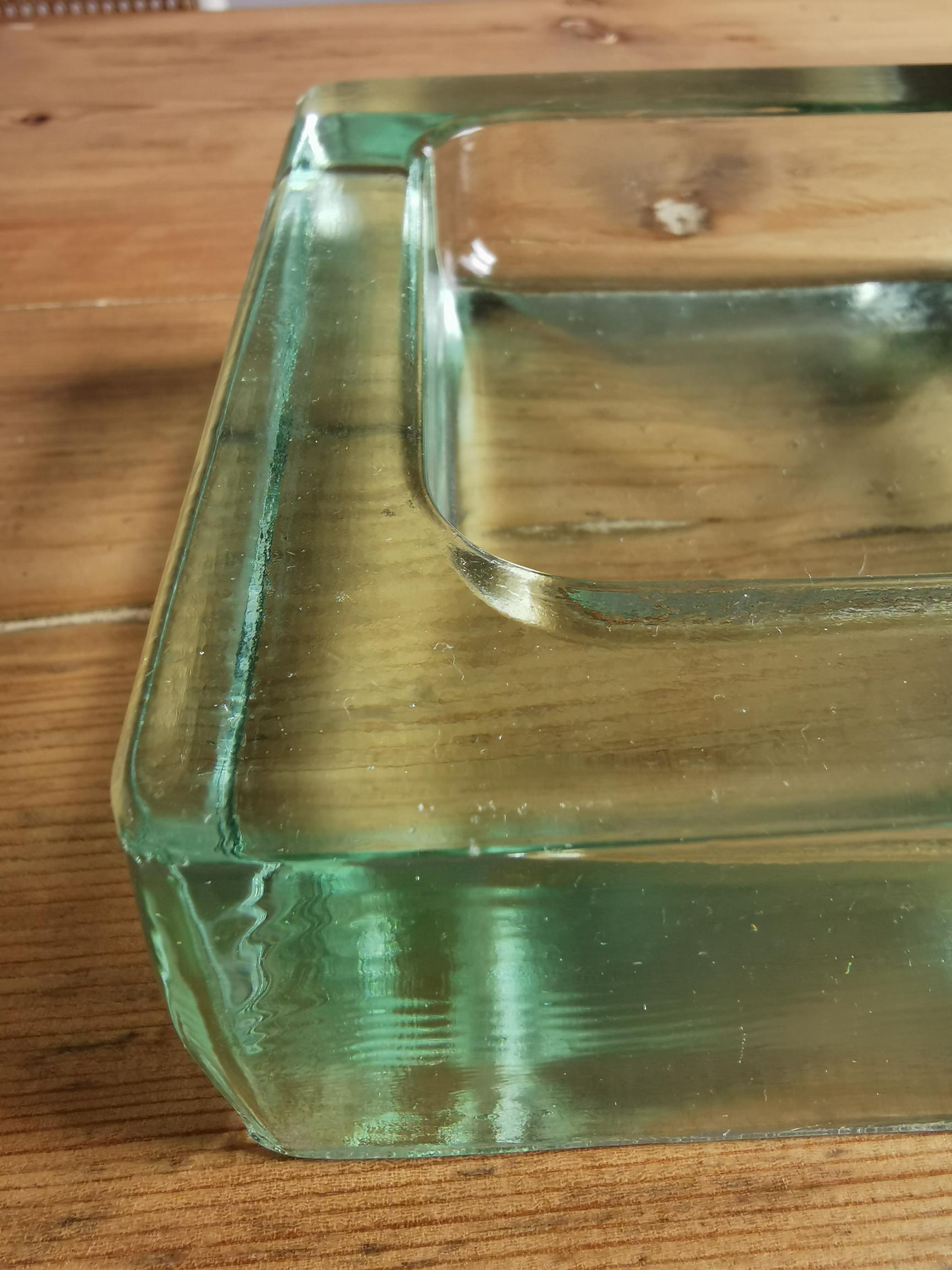 Ashtray glass paved Art deco