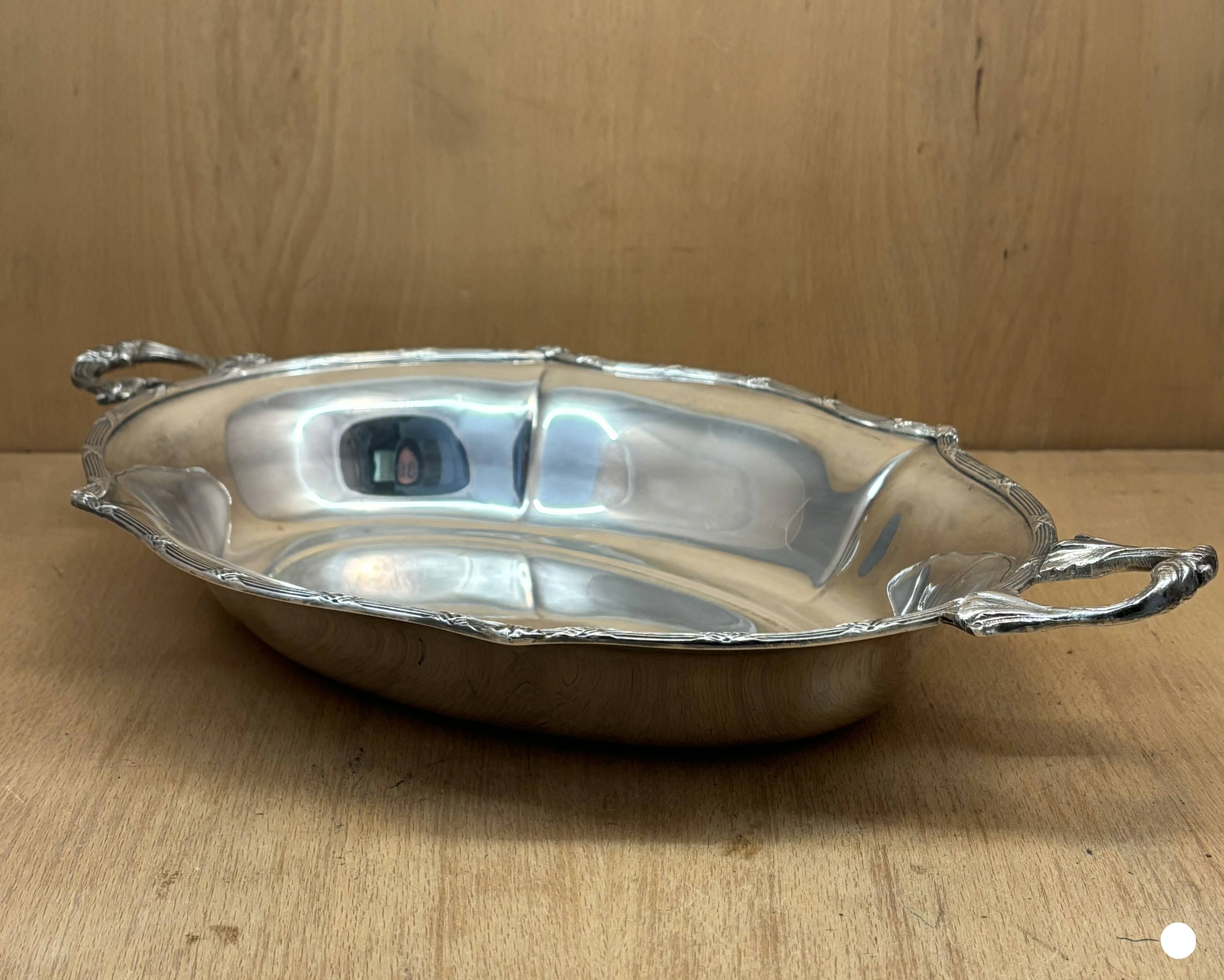 Silver metal basket