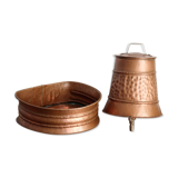 Decorative hammered copper fountain
