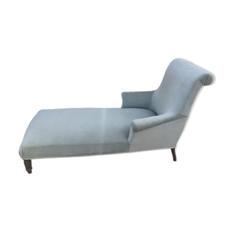 Vintage daybed in gray green velvet