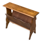 Vintage wooden magazine rack and document holder