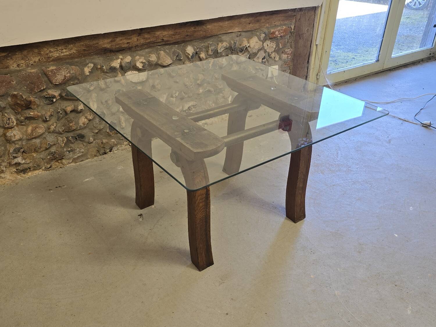Table basse en verre Art Déco