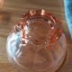 6 vintage pink glass dessert bowls