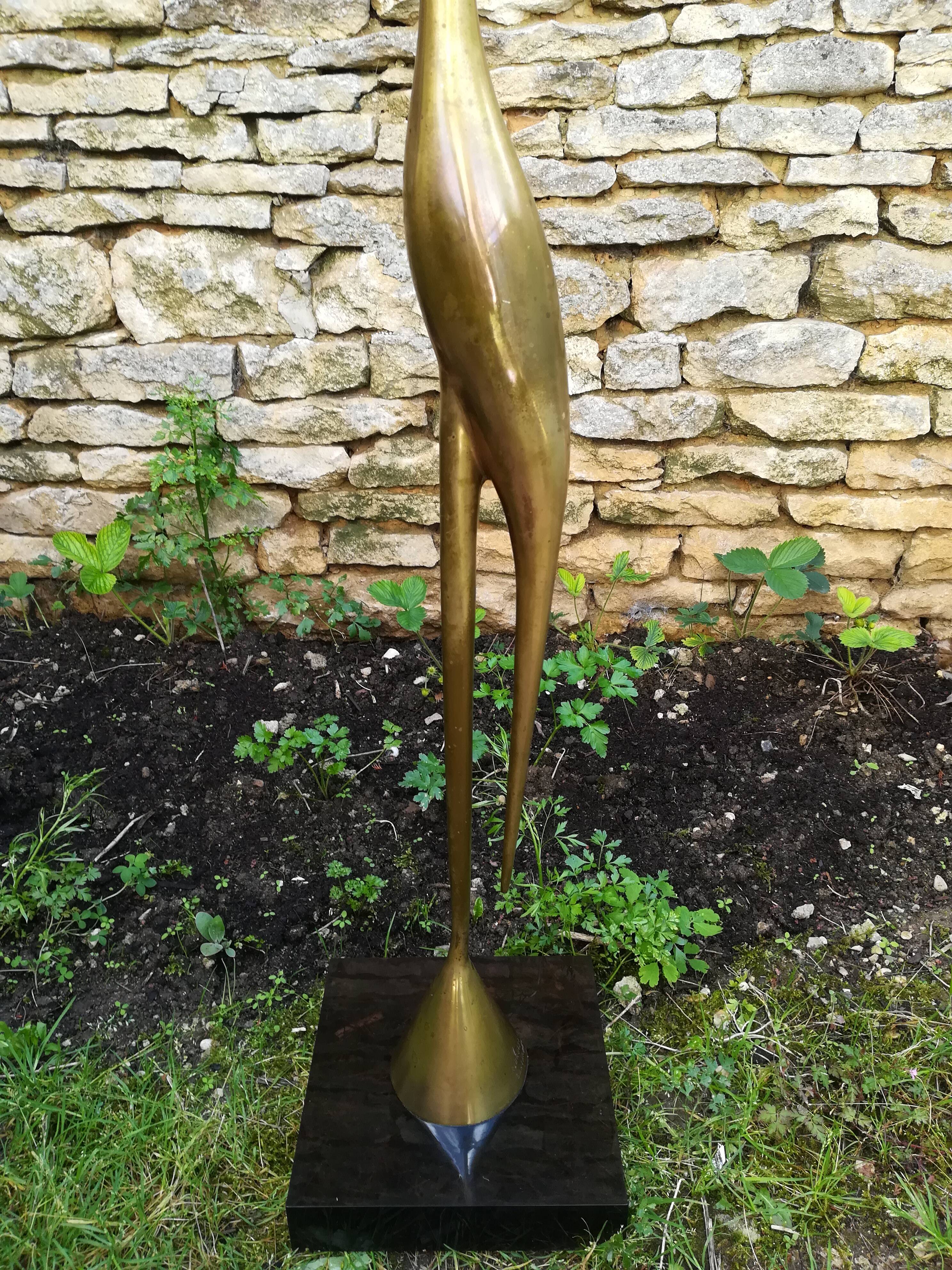 Floor lamp by René Broissand in bronze circa 1970