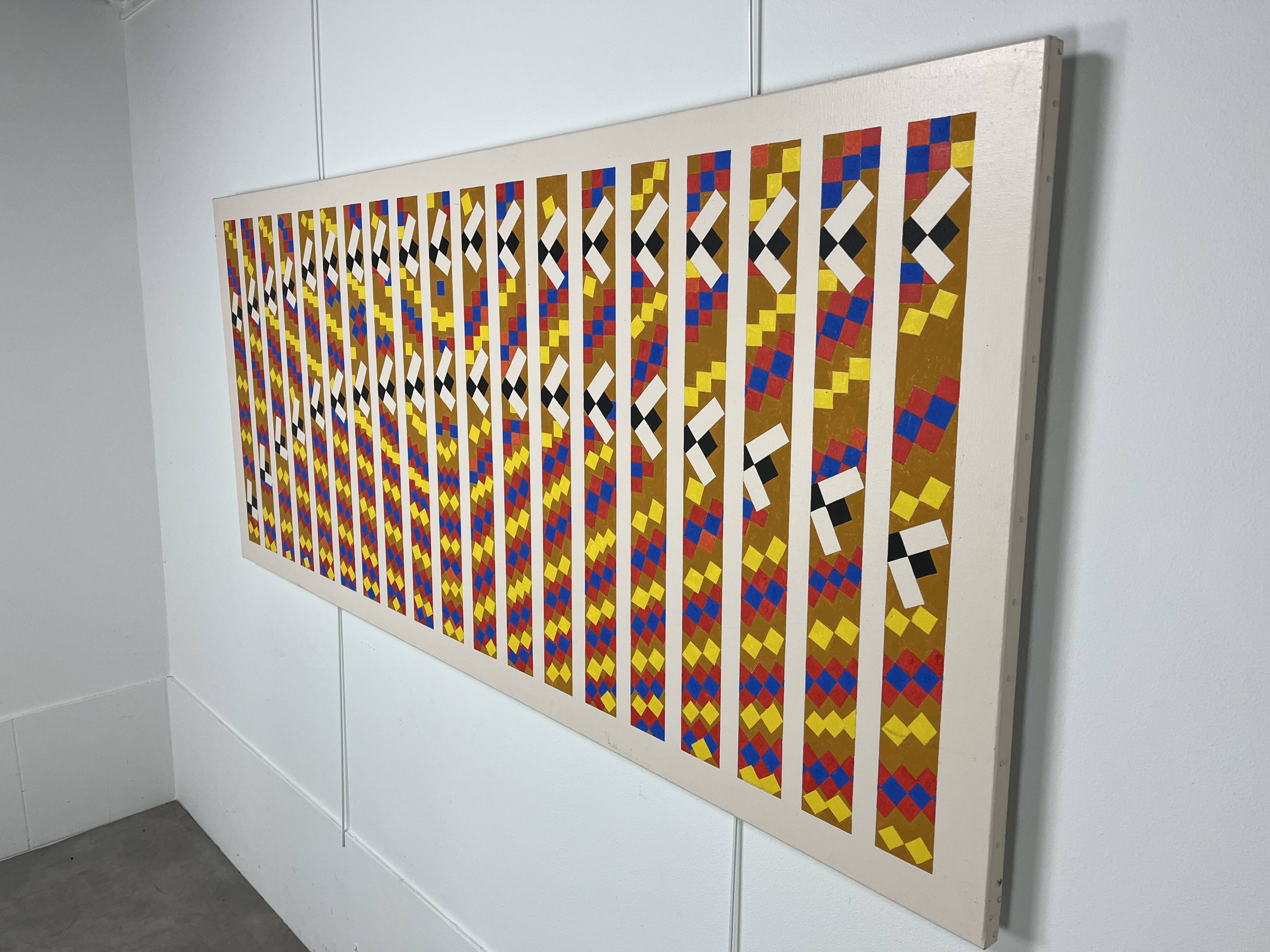 Unsigned XL contemporary art painting 195 cm