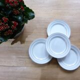 Set of 4 St Amand porcelain dessert plates, 191105