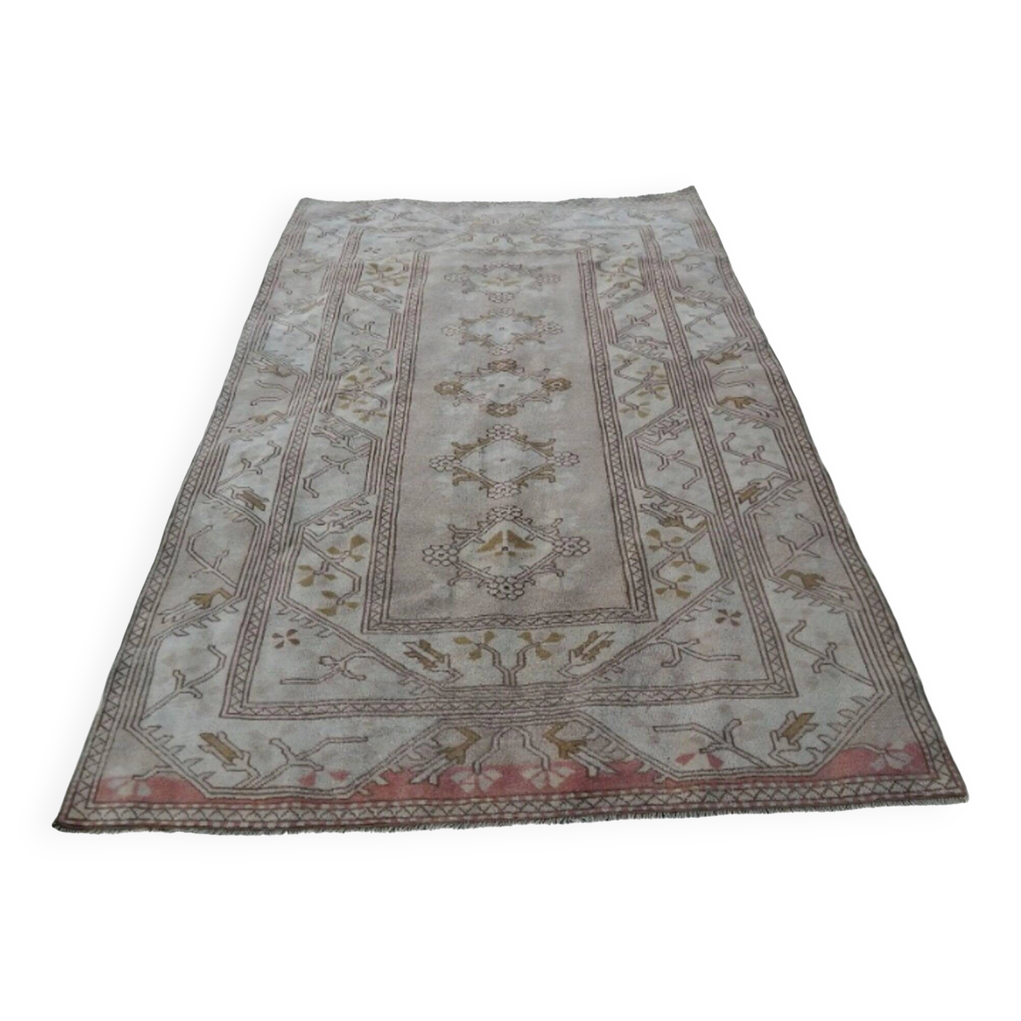 Vintage handmade Turkish rug 160x229 cm