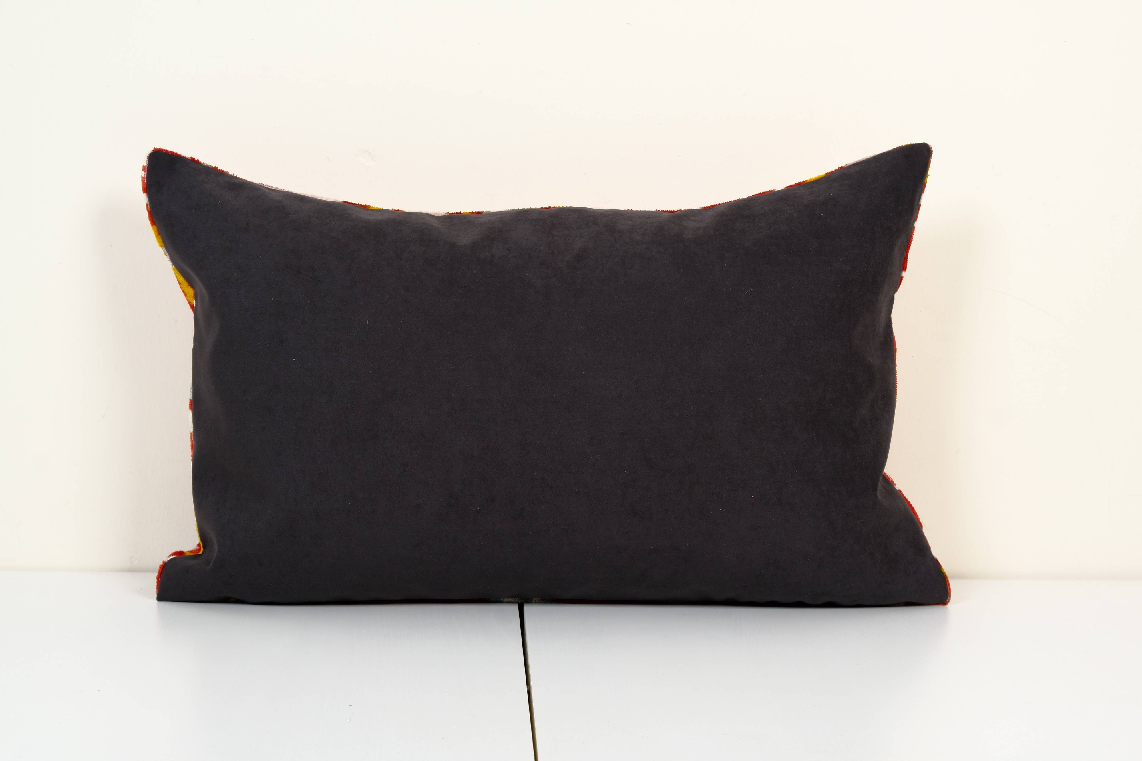 Ikat velvet pillow cover