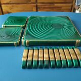 Old art deco table set in earthenware