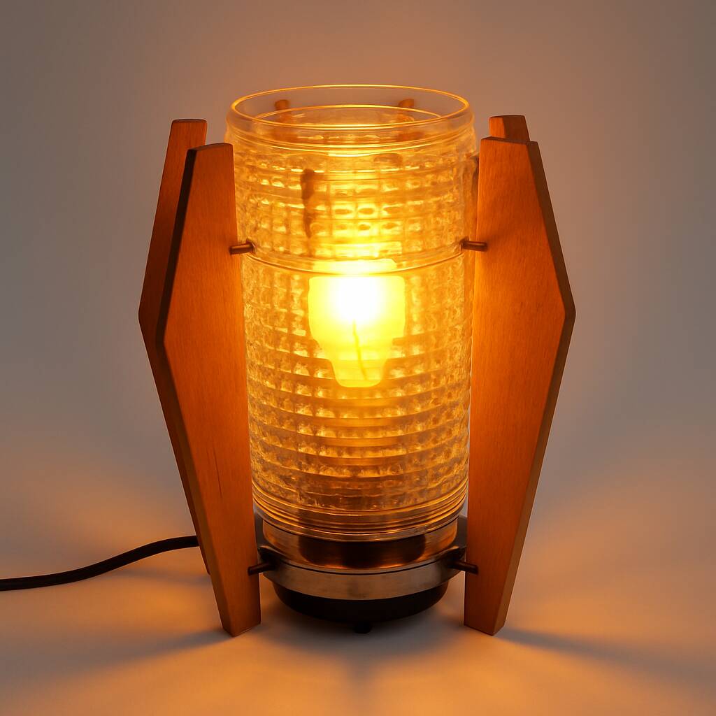 Night lamp, Dřevo Humpolec, Czechoslovakia, 1960s