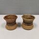 2 bougeoirs, céramiques par Tue Poulsen Danemark années 1970
