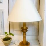 Lampe en bois 48 cm  circa 1960
