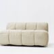 Vintage modular Arflex Strips sofa in beige velvet by Cini Boeri 1970s