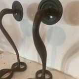 Paire d'appliques en bronze a décor d'un serpent XX siècle