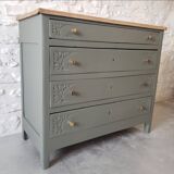 Large solid oak chest of drawers