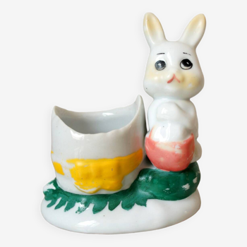 Coquetier en porcelaine "sad rabbit"