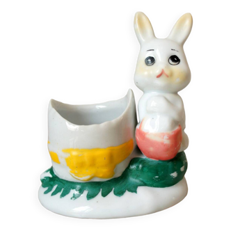 Porcelain egg cup "sad rabbit"